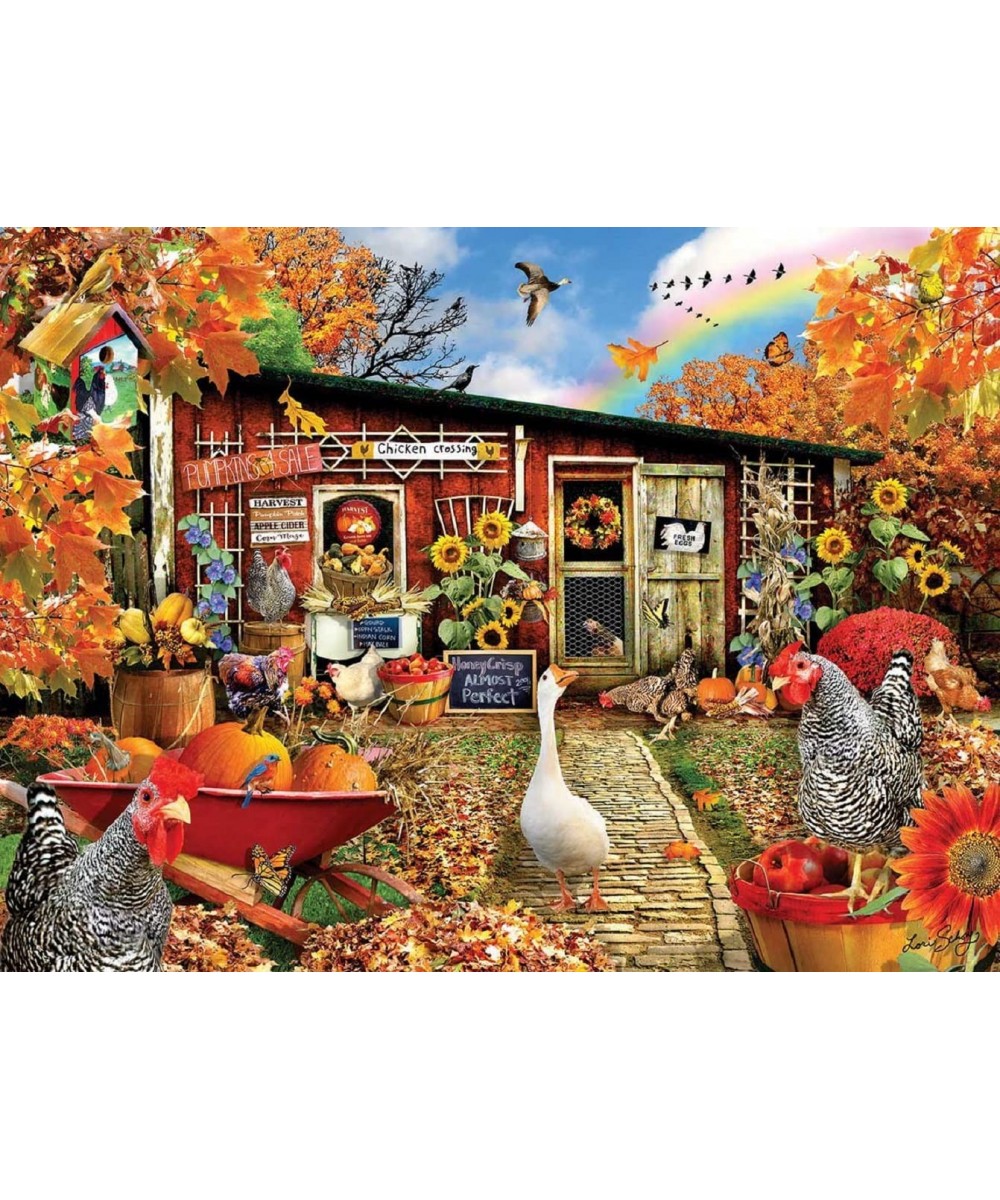 Chicken Crossing 500 pc Oversized Pieces Jigsaw Puzzle $29.16 Jigsaw Puzzles