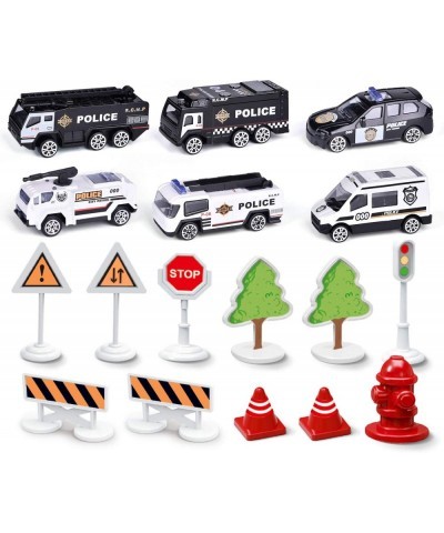 Airplane Toys with 6 Police Die-cast Toy Cars and Accessories Police Airplane Play Vehicle Set for Kids Gifts Toys for 3 4 5 ...