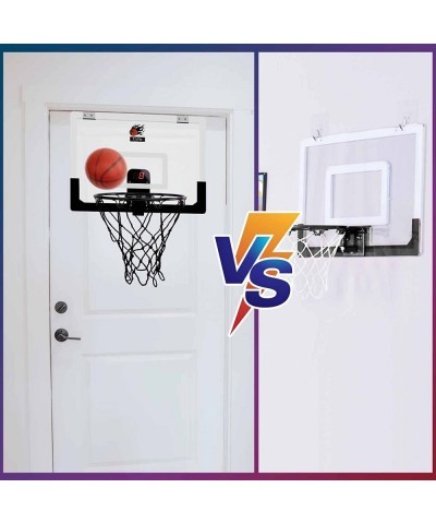 Indoor Basketball Hoop Mini Door Basketball Hoop Over The Door Backboard Rim with Scoreboard and Sounds for Kids Adults 3 Bal...