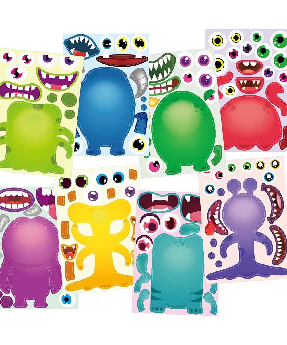 48Pack Make A Monster Sticker Emoji Stickers for Kids Create Your Own Face Craft Halloween Birthday Party Supply $15.70 Kids'...