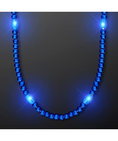 Blue Light Up LED Mardi Gras Bead Necklace $25.65 Kids' Dress-Up Accessories