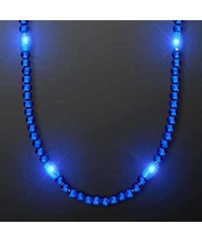 Blue Light Up LED Mardi Gras Bead Necklace $25.65 Kids' Dress-Up Accessories