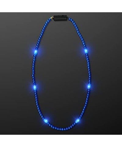 Blue Light Up LED Mardi Gras Bead Necklace $25.65 Kids' Dress-Up Accessories