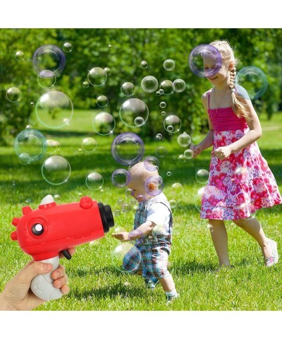 Dinosaur Bubble Gun with 2 Bubble Solution (50 ml) for Toddlers Bubble Blower with Light and Music Indoor and Outdoor Summer ...