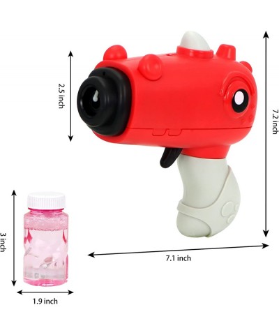 Dinosaur Bubble Gun with 2 Bubble Solution (50 ml) for Toddlers Bubble Blower with Light and Music Indoor and Outdoor Summer ...