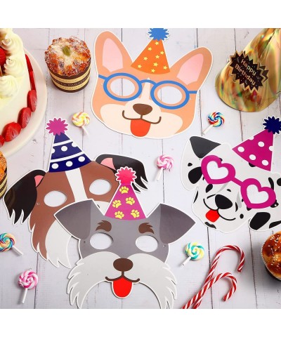 12 Pieces Dog Birthday Masks Funny Masks Dog Themed Paper Masks Dog Masks Birthday Garland Dog Theme Party Decoration Cardsto...