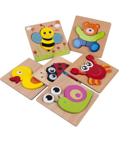 Wooden Toddler Puzzles 6 Pack Jigsaw Animal Wood Toy Kid Learning Educational Animal Shape Montessori Toy for Boy Girl 3+ $30...