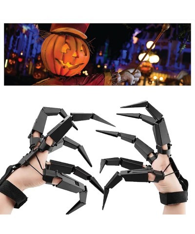 Halloween Articulated Fingers New 2022 Finger Dress Up Extension 3D Flexible Wearable Hand Jointed Skeleton Hand Kit Best Dre...