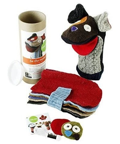 Cate & Levi - Hand Puppet Making Kit - Premium Reclaimed Wool - Machine Washable (Dog) $34.00 Craft Kits