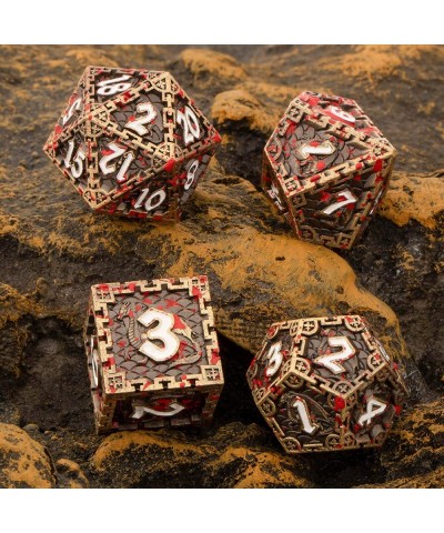 DND Metal?Dice?Set with Gift Box 7 Pcs D and D D+D?RPG Role?Playing Table Game Dice Dungeons?and?Dragons D&D Dice Sets D20 D1...