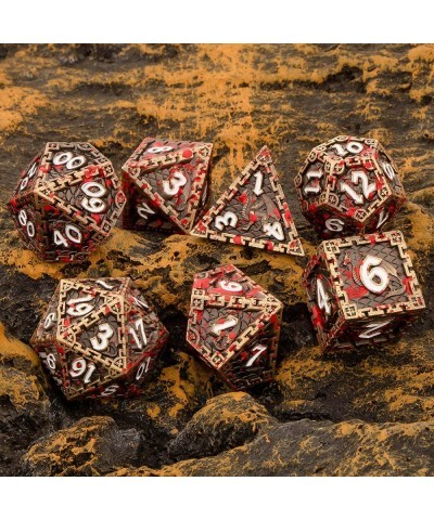 DND Metal?Dice?Set with Gift Box 7 Pcs D and D D+D?RPG Role?Playing Table Game Dice Dungeons?and?Dragons D&D Dice Sets D20 D1...