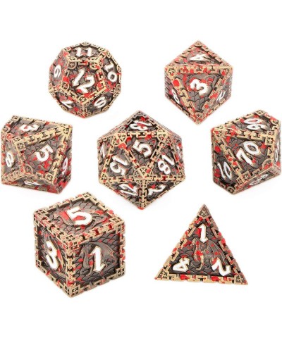 DND Metal?Dice?Set with Gift Box 7 Pcs D and D D+D?RPG Role?Playing Table Game Dice Dungeons?and?Dragons D&D Dice Sets D20 D1...