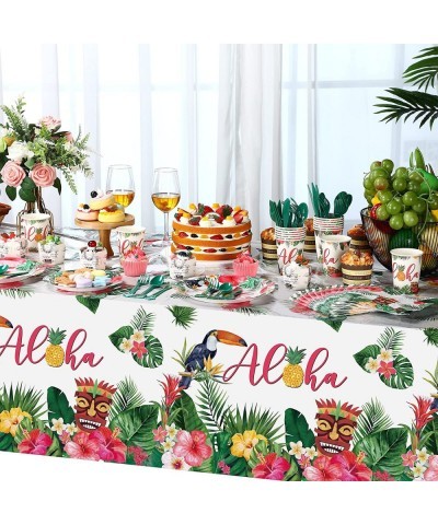 170 Pcs Hawaiian Tableware Set Tropical Plates and Napkins Summer Dinnerware Decoration Aloha Party Supplies Include Luau Haw...