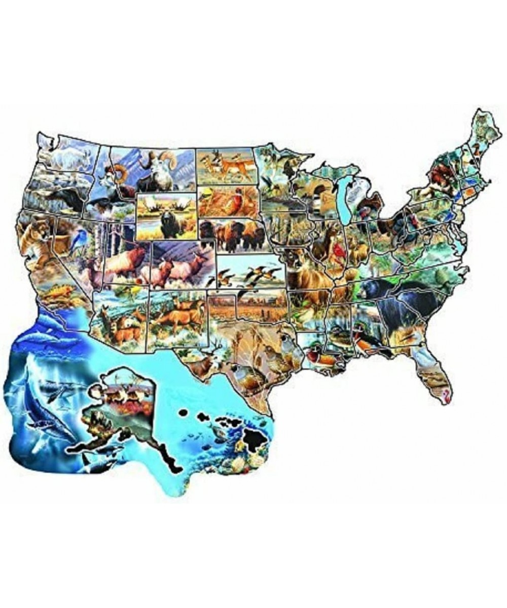 Wild America 600 pc Shaped Jigsaw Puzzle by SunsOut $42.43 Jigsaw Puzzles