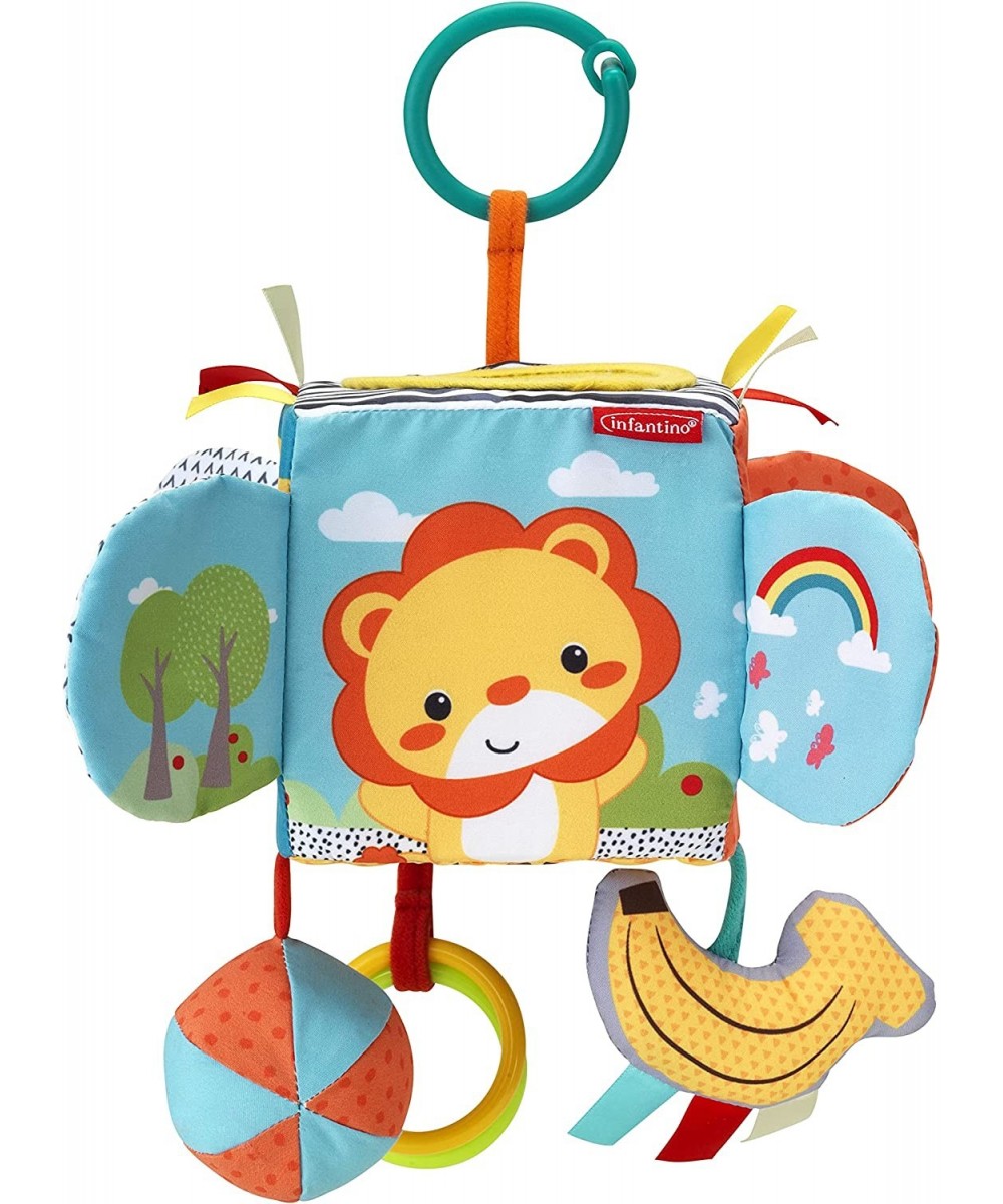 Peek & Seek Discovery Cube - Soft Development Toy Peek-A-Boo Mirror Clacker Rings Crinkle & Rattle Sounds - Sensory Play Ages...