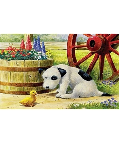 SunsOut Pup and Friend 100 pc Jigsaw Puzzle $30.60 Jigsaw Puzzles