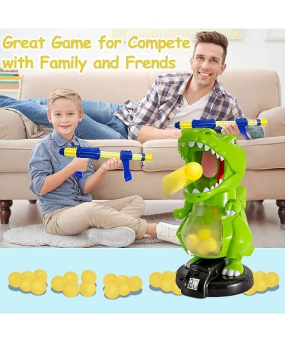 Dinosaur Shooting Toys for Kids Target Shooting Games with Air Pump Gun Party Toys with LCD Score Record Sound 24 Soft Foam B...