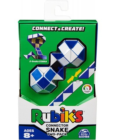 Rubik’s Connector Snake Two-Pack Cubes 3D Puzzle Game Stress Relief Fidget Toy Activity Cube Travel Game Gift Idea for Adults...