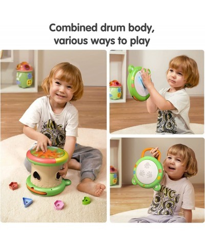 Baby Drum 3 in1 Baby Light Up Toys with Sounds Musical Toys for Toddlers 1-3 Baby Musical Toys for Girls Boys Green Toddler D...