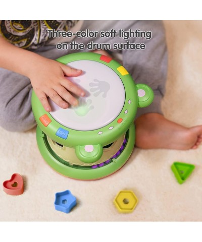 Baby Drum 3 in1 Baby Light Up Toys with Sounds Musical Toys for Toddlers 1-3 Baby Musical Toys for Girls Boys Green Toddler D...