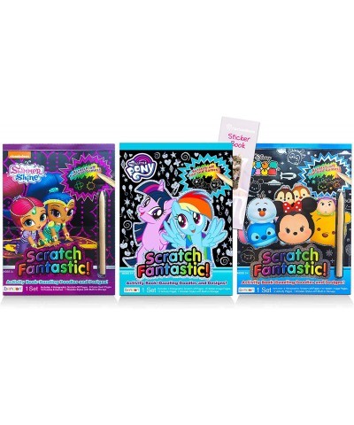 Scratch Art for Kids Girls Set Scratch and Sketch Book Bundle - 3 Scratch Pads Featuring My Little Pony Tsum Tsum and Shimmer...