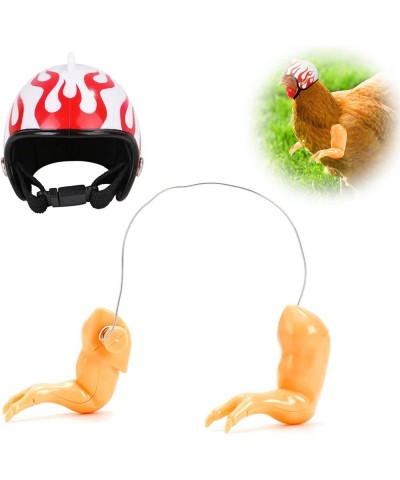 2 Pieces Pet Chicken Toys Include Chicken Doll Arms and Chicken Helmet Safety Helmet for Chickens Hens Cocks Toys Prank Cospl...