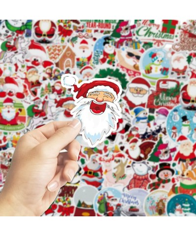 100 Pcs 2022 Christmas Stickers Christmas Decorations Vinyl Waterproof Santa Claus Stickers for Laptop Water Bottles Envelope...