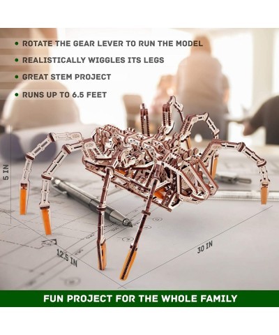 Mechanical Spider 3D Wooden Puzzle - Runs up to 7 feet - Wooden Model Kit for Adults and Kids to Build $66.13 3-D Puzzles