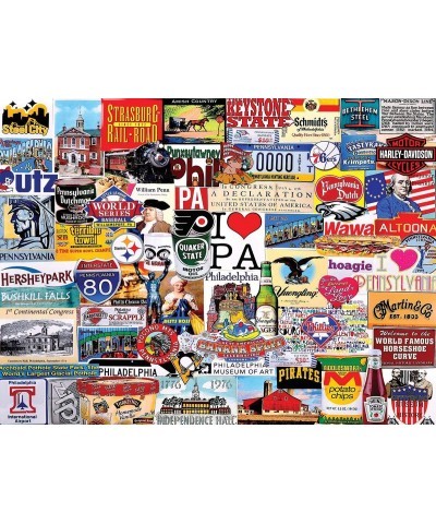 Puzzles I Love Pennsylvania - 1000 Piece Jigsaw Puzzle $34.49 Jigsaw Puzzles