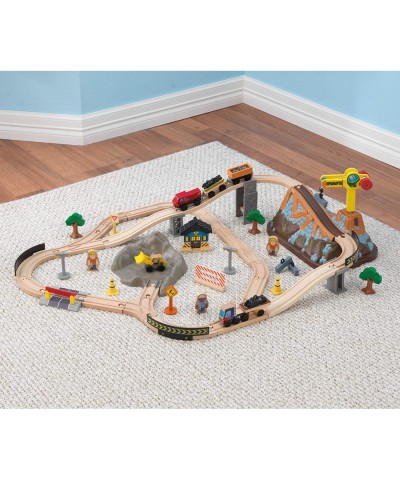 Bucket Top Construction Wooden Train Set with Bulldozer Working Crane Tracks Storage and 61 Play Pieces Gift for Ages 3+ $138...