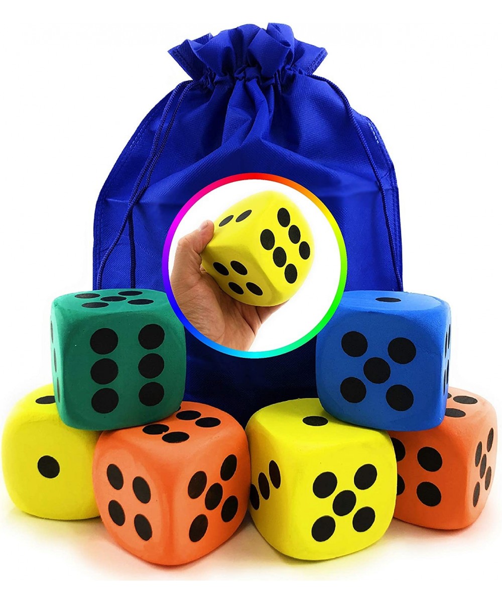 Deluxe Giant 3.15" EVA Foam Dice (Pack of 6) with Bonus Matty's Toy Stop Storage Bag $35.24 Game Accessories