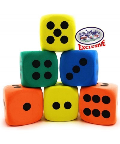 Deluxe Giant 3.15" EVA Foam Dice (Pack of 6) with Bonus Matty's Toy Stop Storage Bag $35.24 Game Accessories