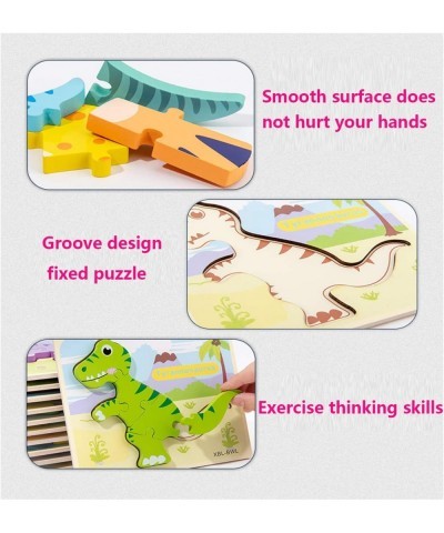 Todder Puzzles Set of 6 Dinosaur Wooden Puzzle for Toddler Kids 3+ Year Old Educational Toys for Preschool Kindergarten Boys ...