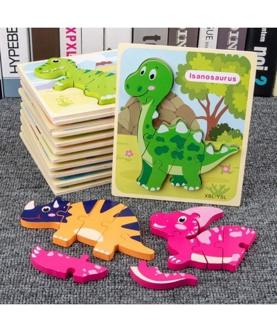 Todder Puzzles Set of 6 Dinosaur Wooden Puzzle for Toddler Kids 3+ Year Old Educational Toys for Preschool Kindergarten Boys ...