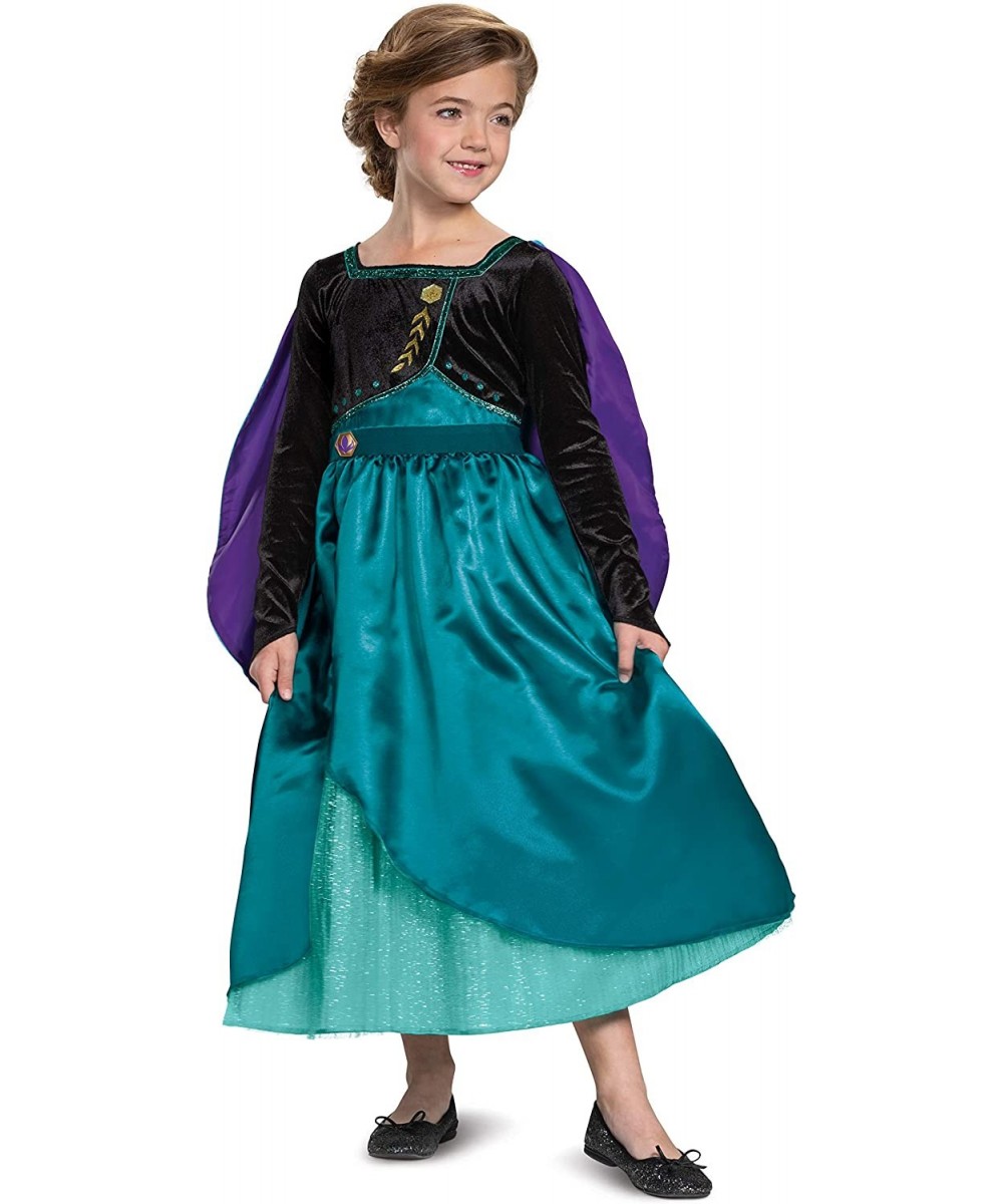 Disney Frozen 2 Anna Costume for Girls Deluxe Dress and Cape Outfit $38.21 Kids' Costumes