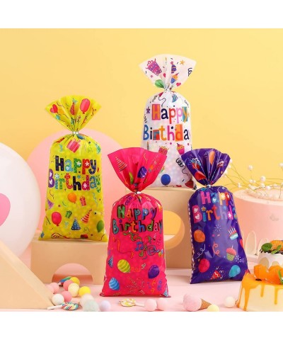 150 Pcs Party Favor Bags Assorted Colors Cellophane Bags Birthday Party Cellophane Treat Bags Goody Bags with 200 Twist Ties ...