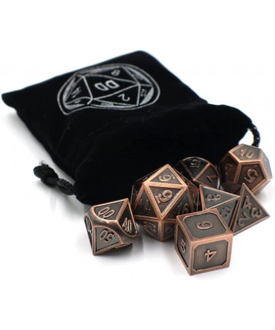 Metal Dice Set with Bronze Border and Storage Chest for Tabletop Games $60.61 Game Accessories