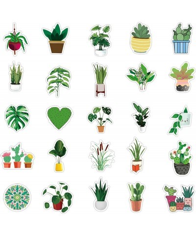 Green Plant Stickers| 50 PCS | Vinyl Waterproof Stickers for Laptop Skateboard Water Bottles Computer Phone Dinosaur Stickers...