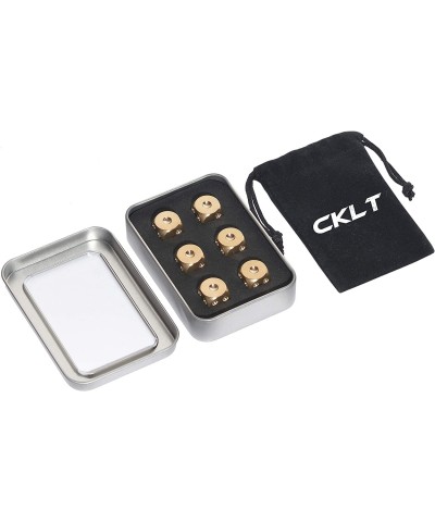 Metal Dice Set 6pcs Solid Brass Dice with Gift Metal Case and Portable Bag 6 Sided Metal Dice for Tables Board Game Poker Par...