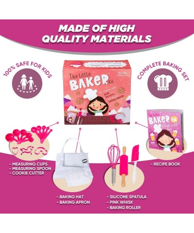 Pixie Crush The Little Baker Kit Mini Baking Set for Kids - DIY Cooking Kit Includes Chef Hat and Apron for Children's Kitche...