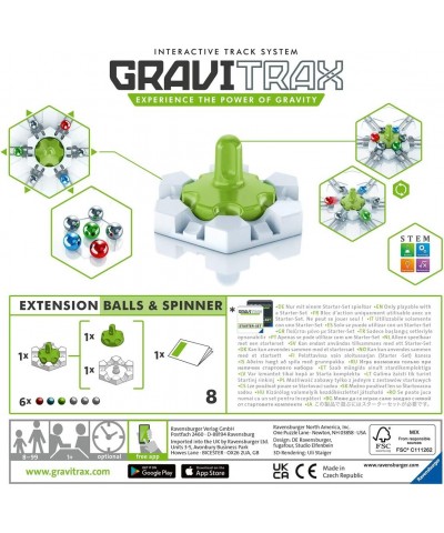 Gravitrax Balls & Spinner Accessory - Marble Run & STEM Toy for Boys & Girls Age 8 & Up - Accessory for 2019 Toy of The Year ...