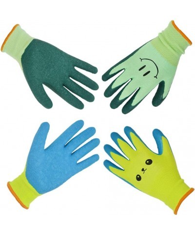 Kids Garden Gloves for Ages 2-12 Rubber Coated Work Gloves for Toddlers Children Gardening Gift for Little Boys & Girls (Size...