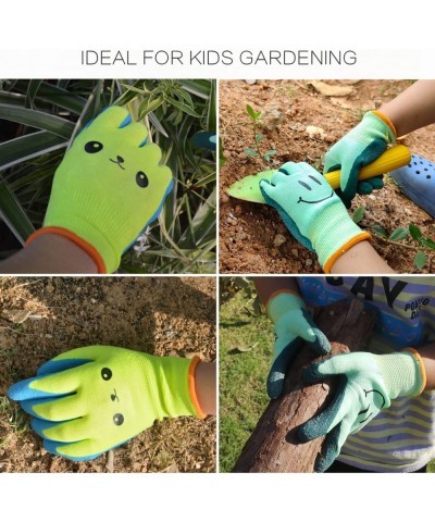 Kids Garden Gloves for Ages 2-12 Rubber Coated Work Gloves for Toddlers Children Gardening Gift for Little Boys & Girls (Size...