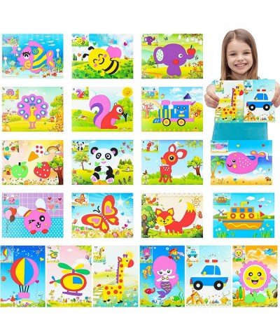 20Pcs Mosaic Sticker Art Kits for Kids DIY Mosaic Foam Stickers Art Crafts 3D Puzzle Drawing Stickers Craft Activities Early ...