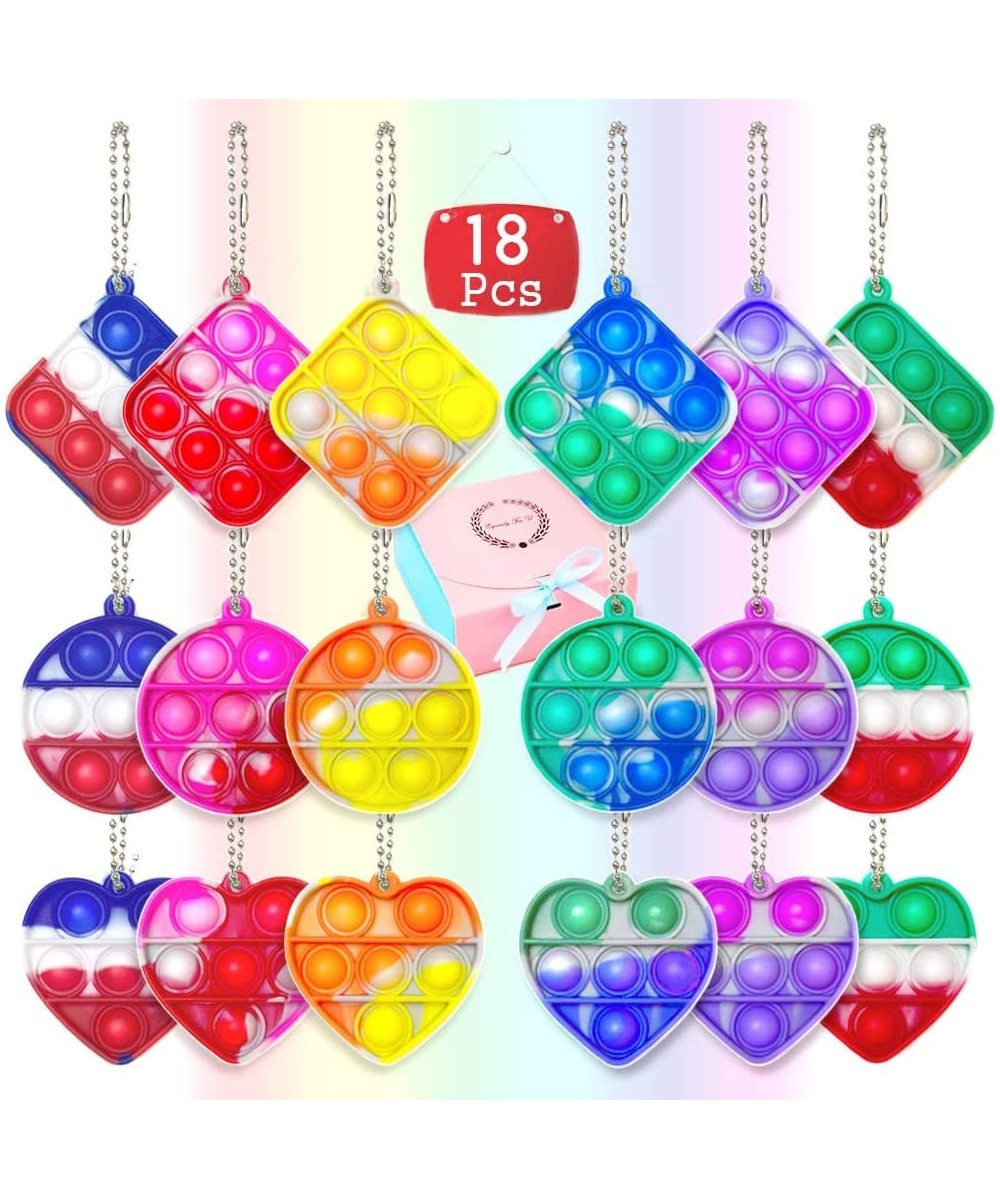 18 Pcs Mini Fidget Toy Push Pop Keychain it Toy Squeeze Sensory Toys Used for Various Festival Decorations $21.28 Early Devel...