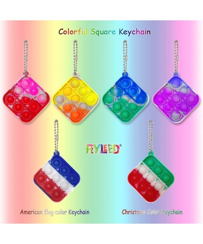 18 Pcs Mini Fidget Toy Push Pop Keychain it Toy Squeeze Sensory Toys Used for Various Festival Decorations $21.28 Early Devel...