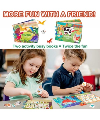 2 Pack Busy Book Montessori Toys for Kids Preschool Learning Travel Toy Quiet Books for Toddlers (Dinosaur+Farm) $32.73 Early...