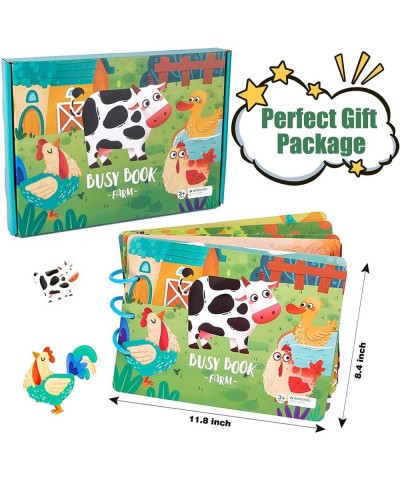 2 Pack Busy Book Montessori Toys for Kids Preschool Learning Travel Toy Quiet Books for Toddlers (Dinosaur+Farm) $32.73 Early...