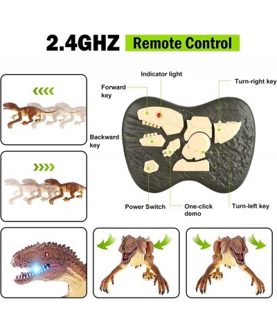 Remote Control Dinosaur RC Dinosaur Toy with LED Light & Sound Rechargeable 2.4Ghz Simulation Realistic Walking and Roaring D...