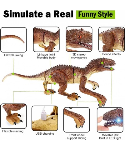 Remote Control Dinosaur RC Dinosaur Toy with LED Light & Sound Rechargeable 2.4Ghz Simulation Realistic Walking and Roaring D...